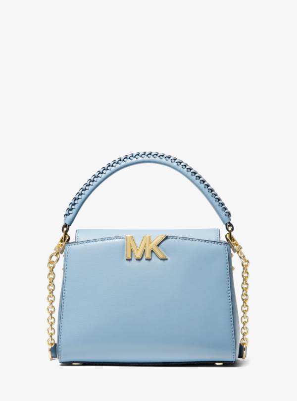 Damske Satchel Taske Michael Kors Karlie Small Leather Námornícka Modrá - Kabelky Michael Kors Nejlevnejsi | UEXYB-4305